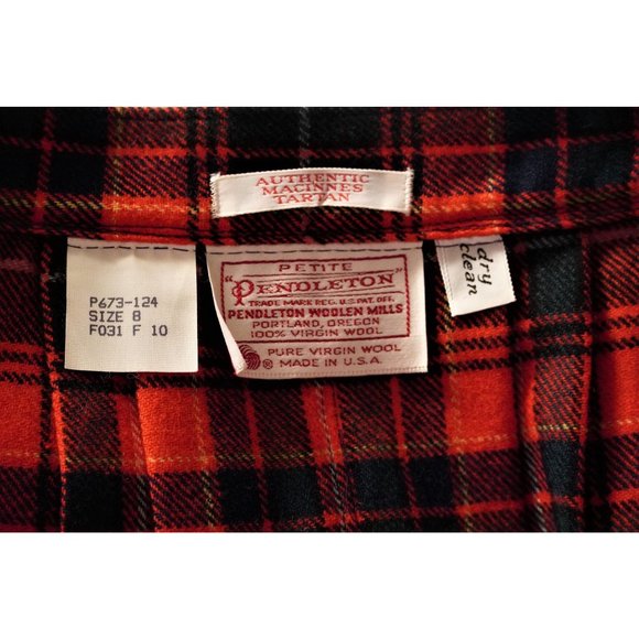 Pendleton Skirt Plaid Pleated Authentic Macinnes Tartan Womens Size 8 Petite - Picture 11 of 11